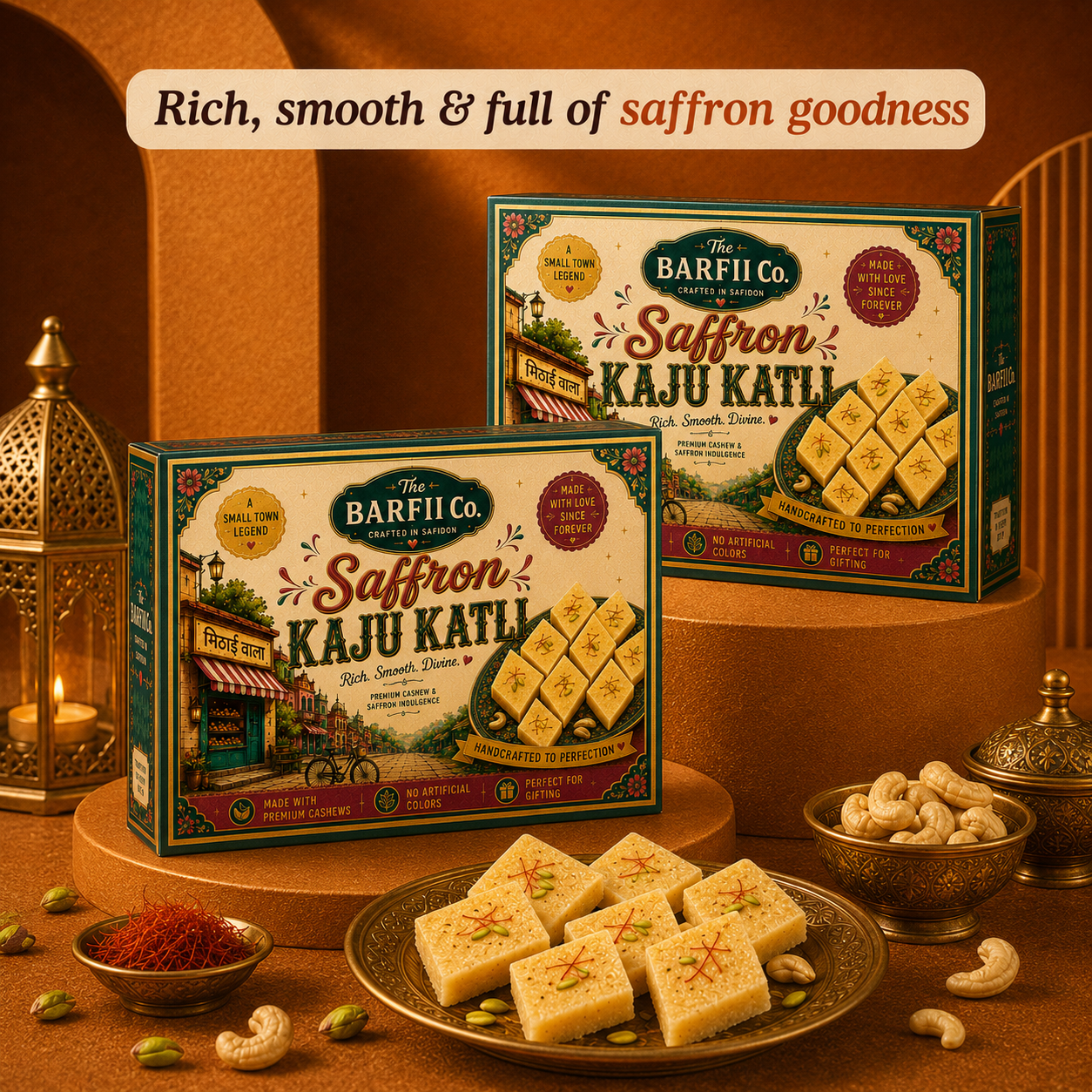 Saffron Kaju Katli - The OG Barfi