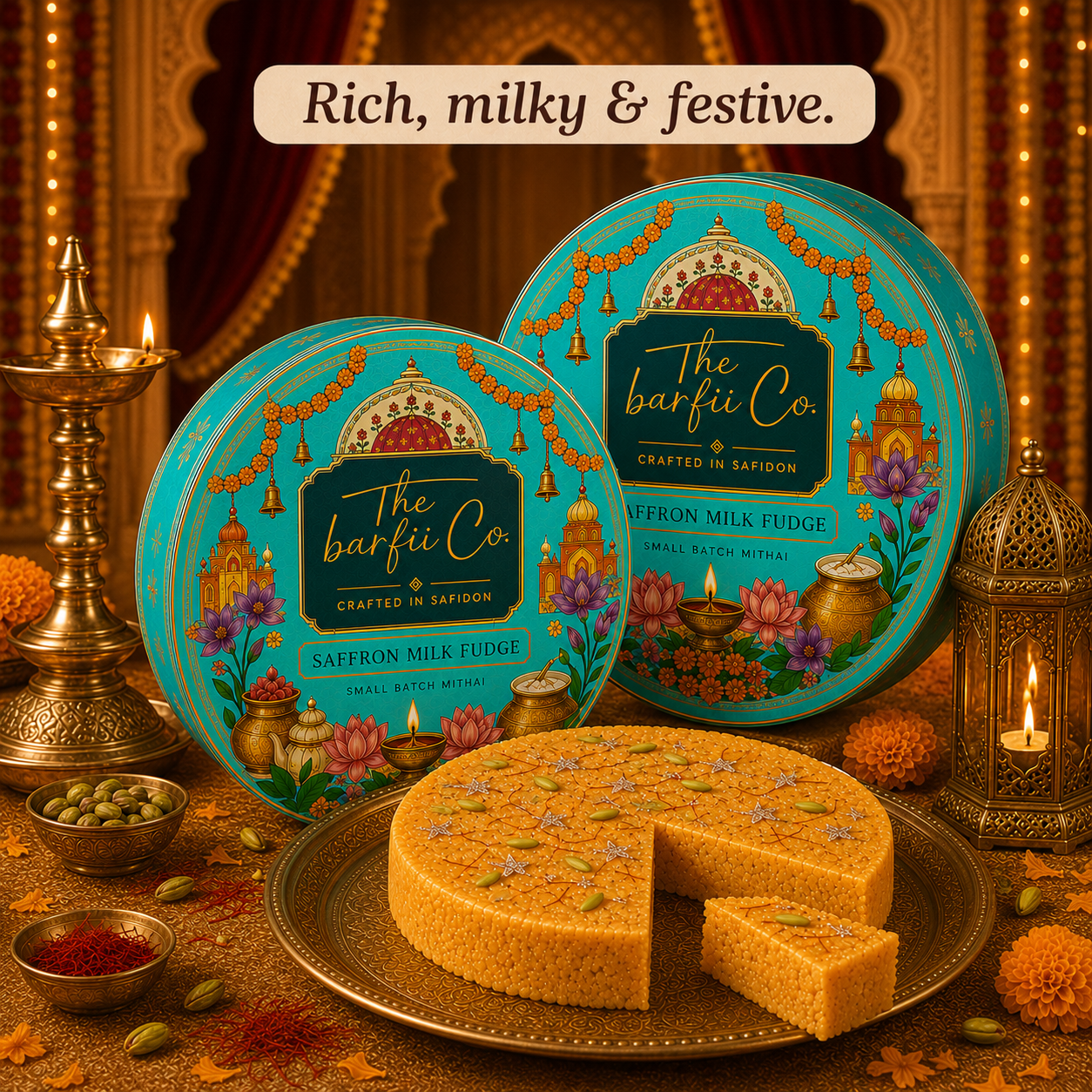 Saffron Milk Fudge