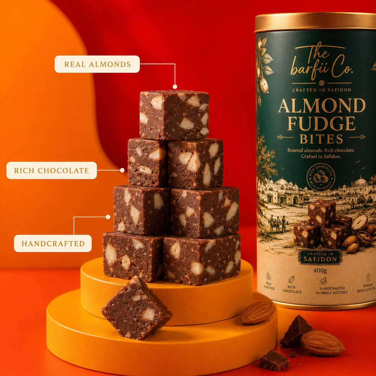 Almond Fudge Bites
