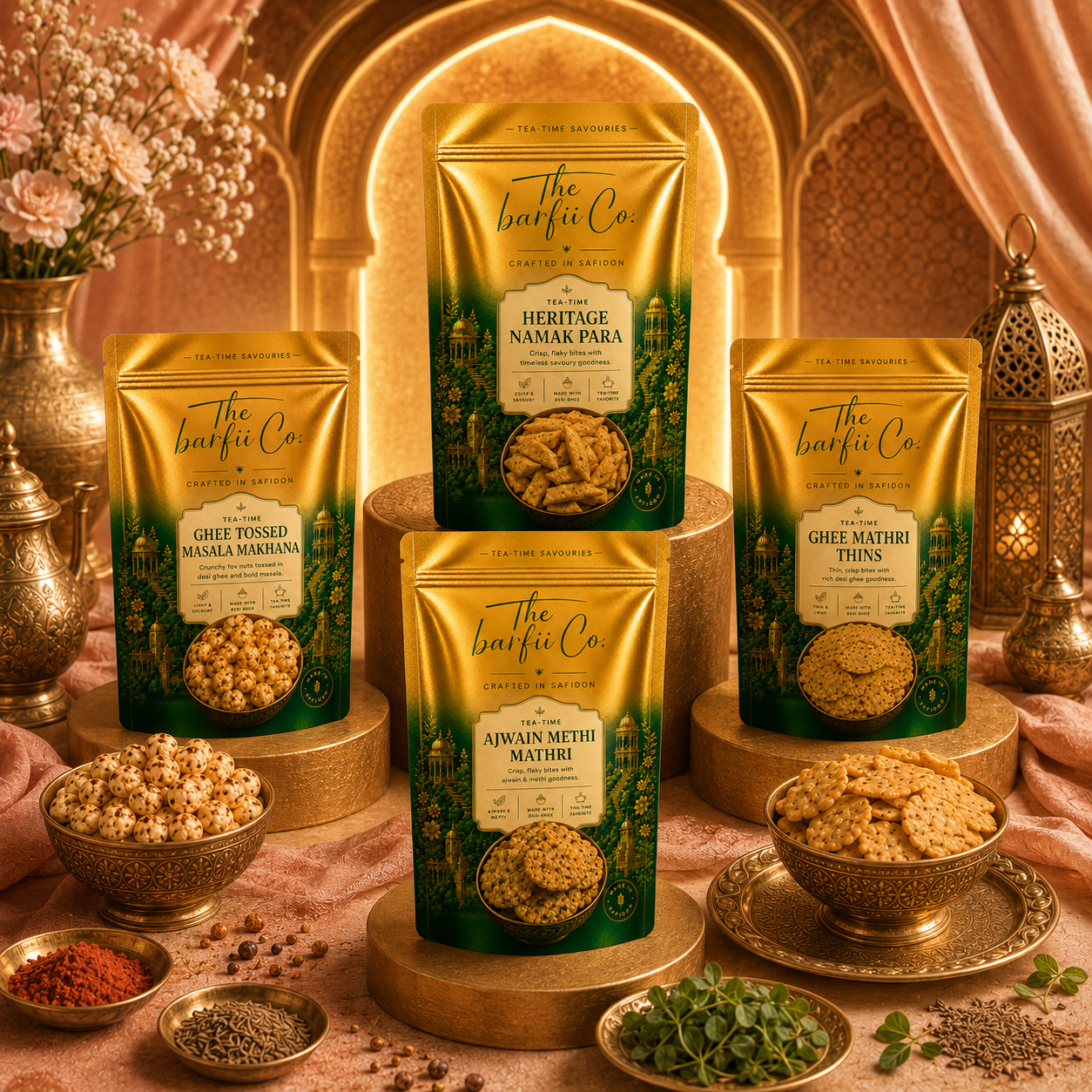 Premium savouries made for chai, conversations, travel, gifting, and everyday snacking.