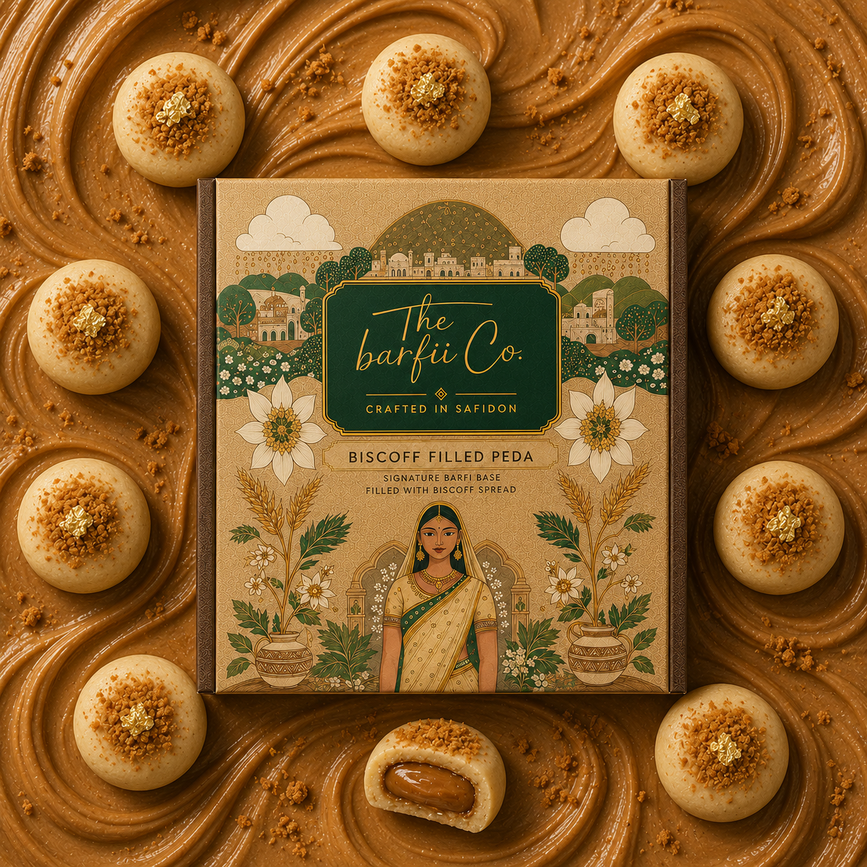 Biscoff Filled Peda