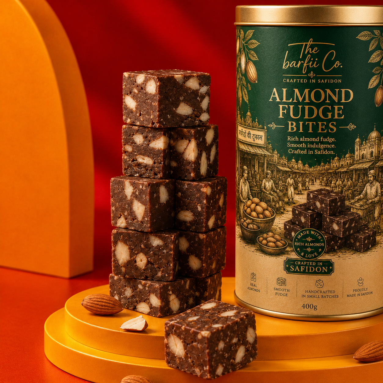 Almond Fudge Bites