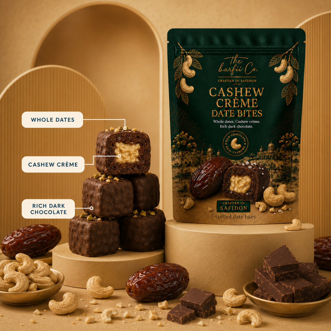 Cashew Crème Date Bites
