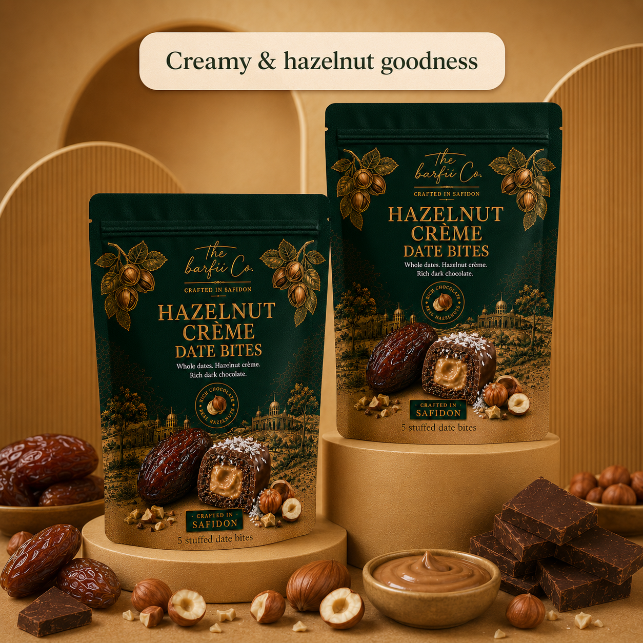 Hazelnut Crème Date Bites