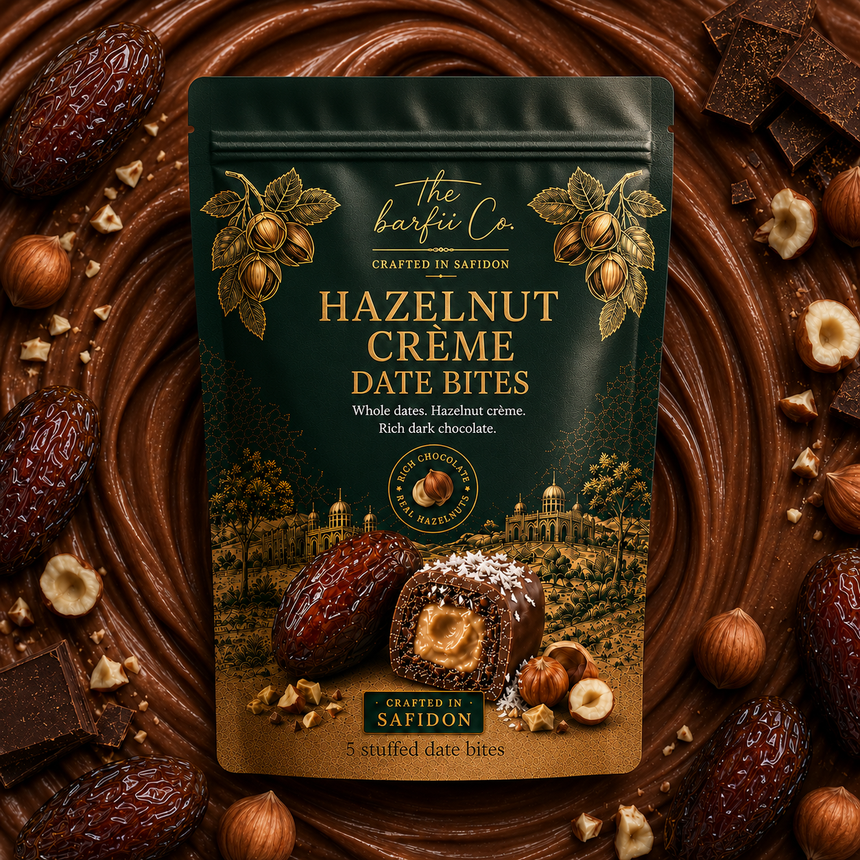 Hazelnut Crème Date Bites