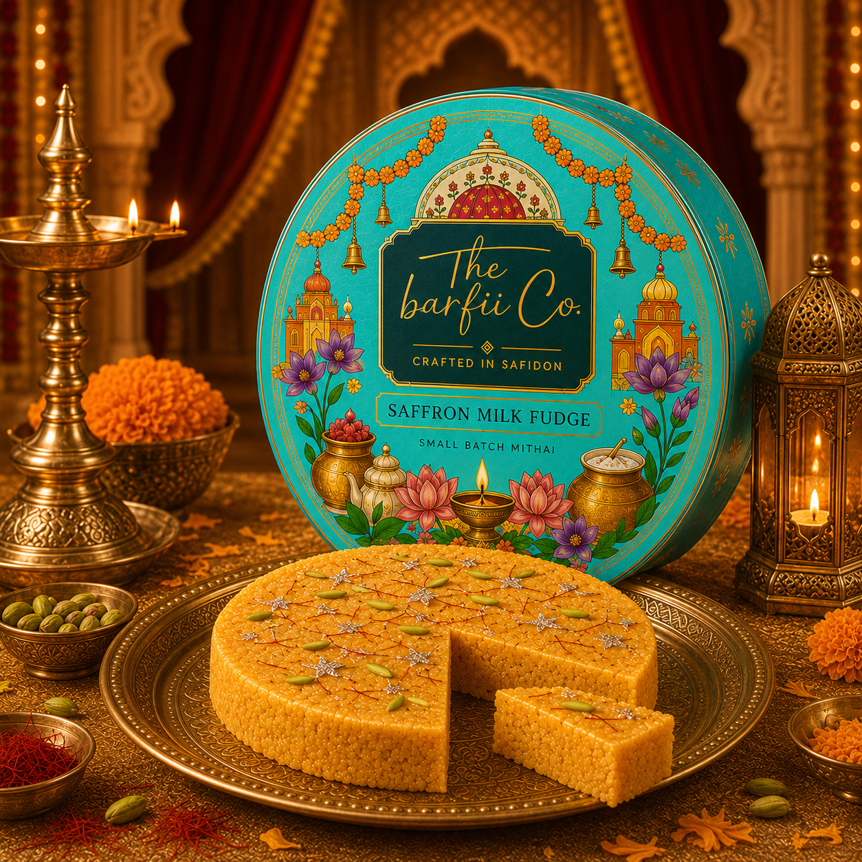 Saffron Milk Fudge