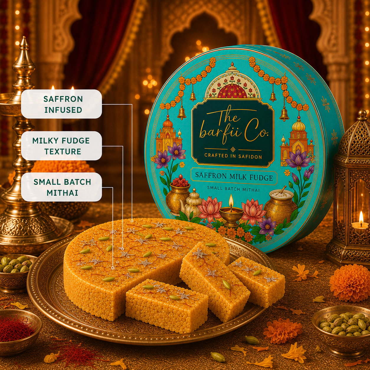 Saffron Milk Fudge