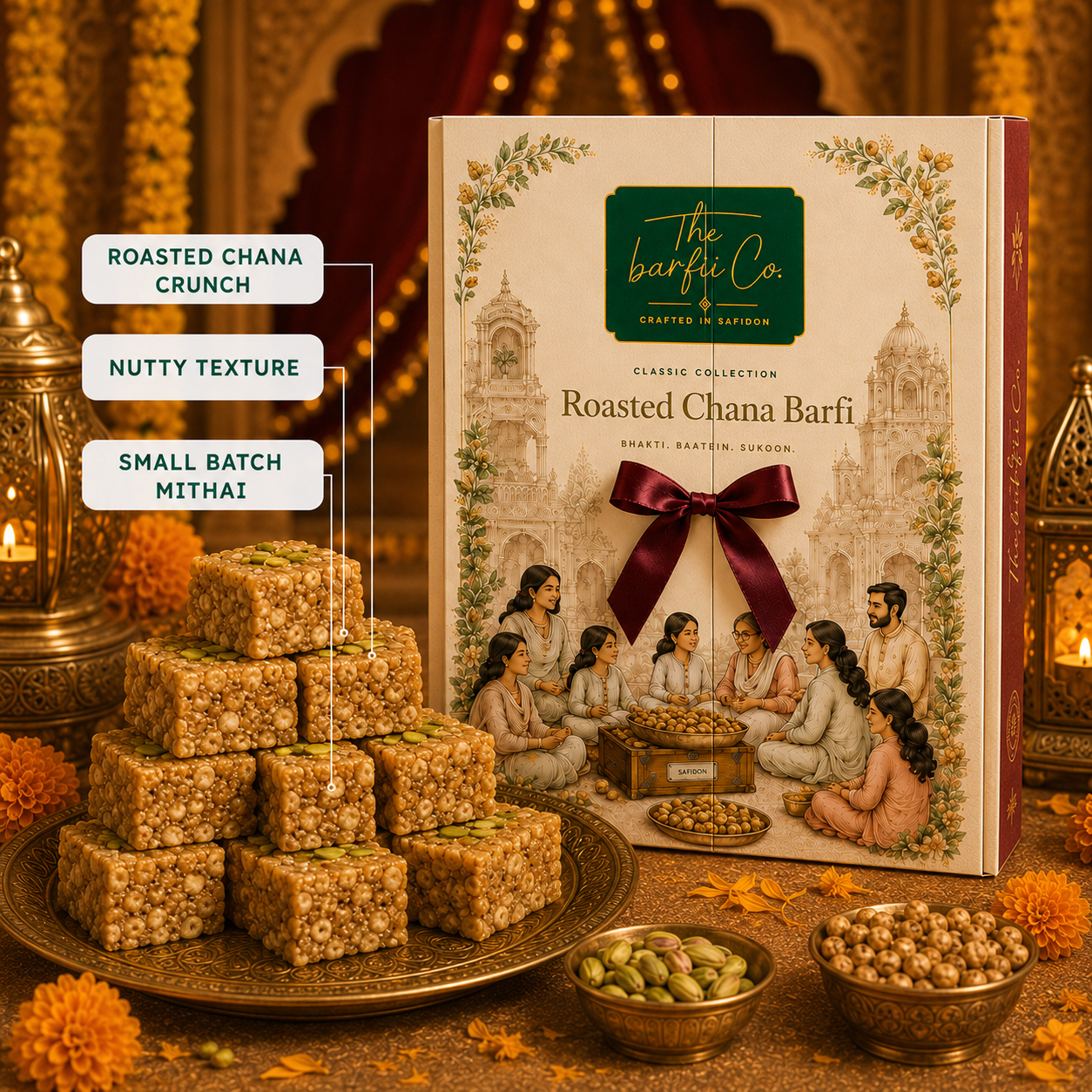 Roasted Chana Barfi