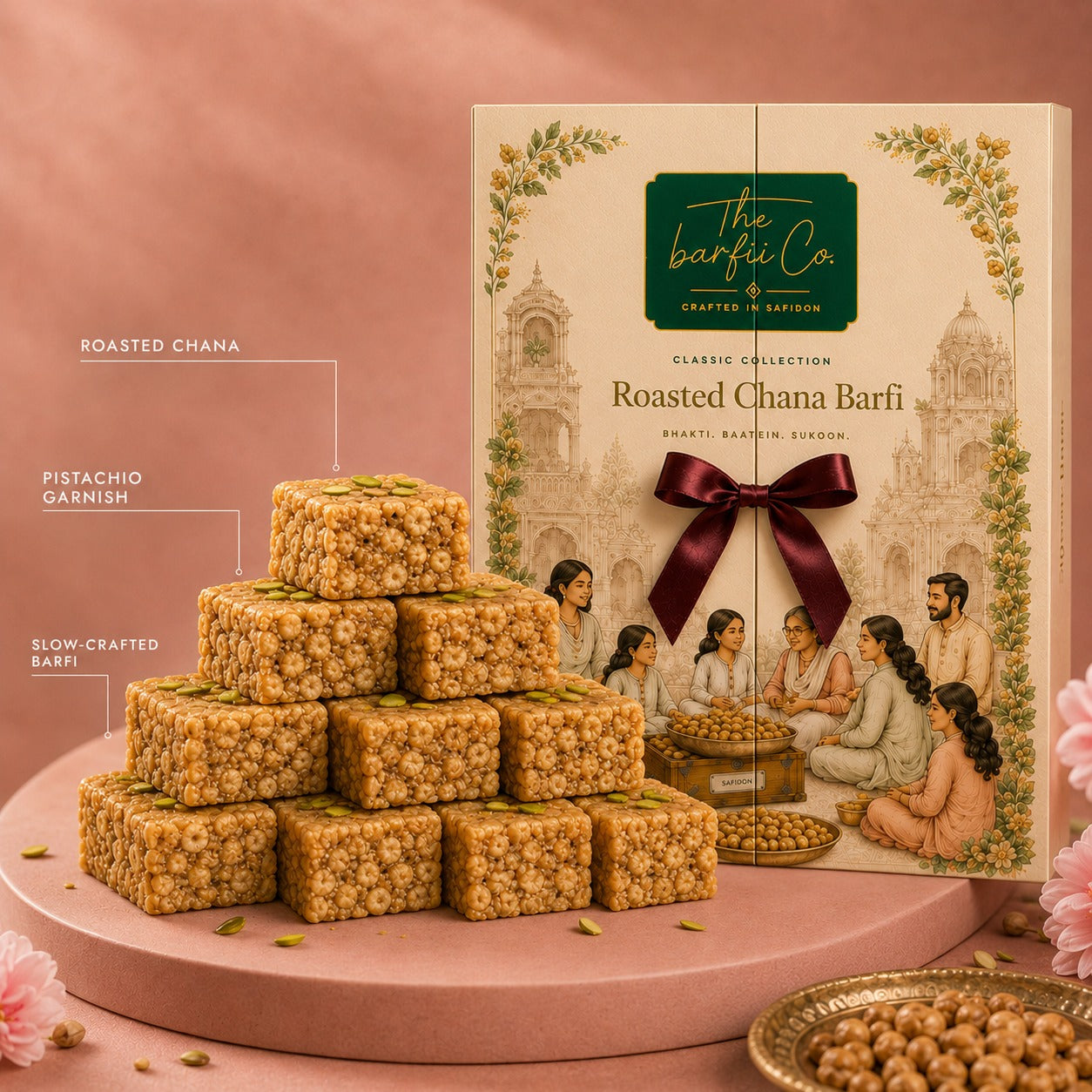 Roasted Chana Barfi