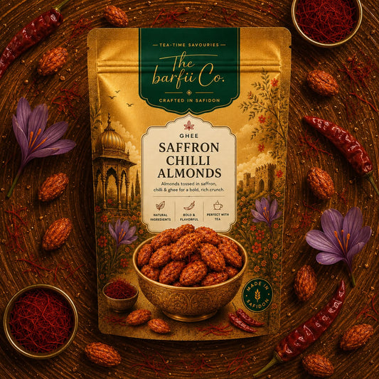Ghee Saffron Chilli Almonds