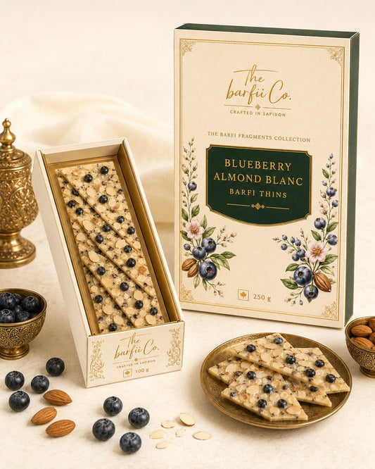 Blueberry Almond Blanc Barfi Thins