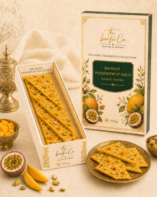 Mango Passionfruit Gold Barfi Thins